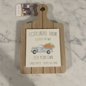 New Rae Dunn Wooden Cutting Board with Farmhouse Sign